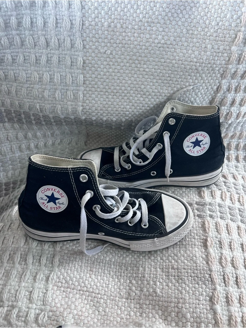 Converse Kids Chuck Taylor All Star High Top Sneakers-Black/White Size 3 US Kids